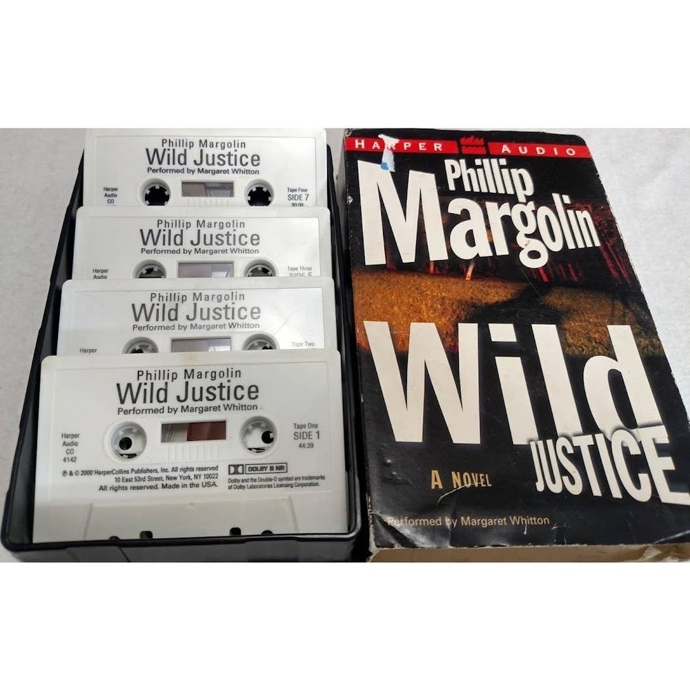 Harper Audio Wild Justice Phillip Margolin Audiobook 4 Cassettes 2000 Abridged
